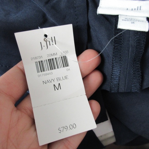J. Jill Wide Leg Pants Women M Blue Pull On Modal Crop Casual Comfort Boho 264 - Picture 9 of 13